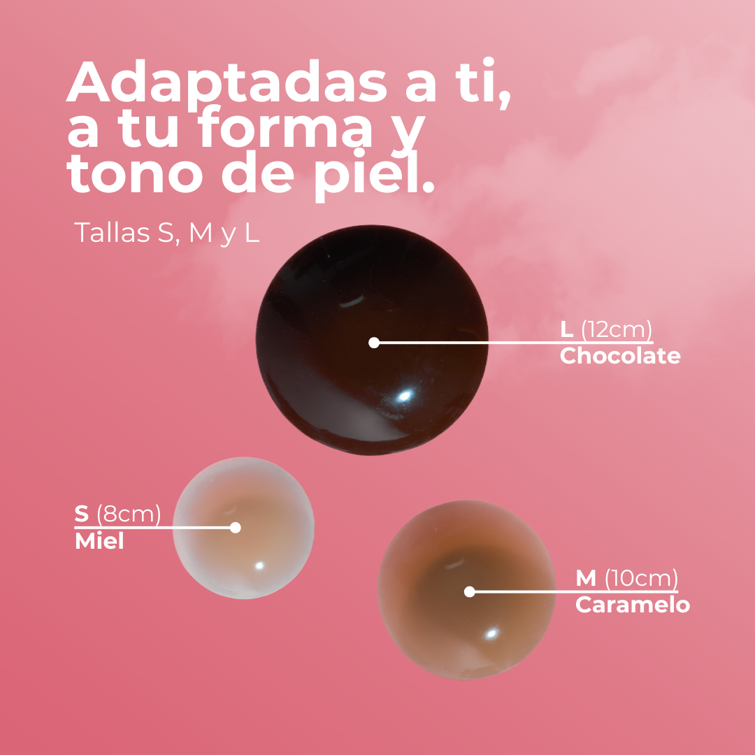 Runde Nippel-Covers mit Kleber